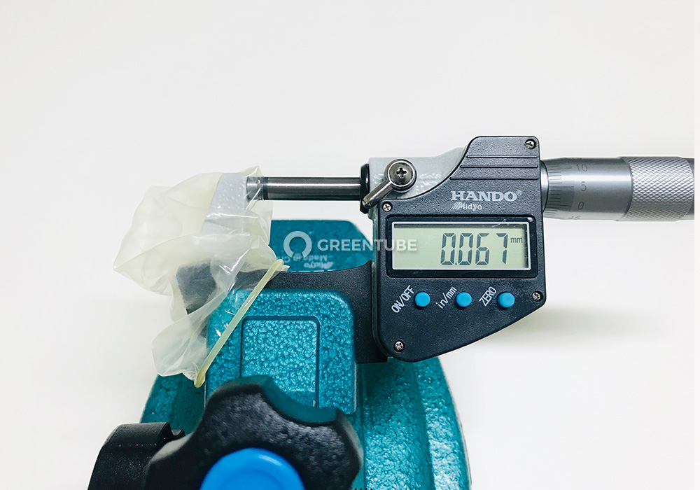 오삼바이 라지핏 콘돔 두께 측정