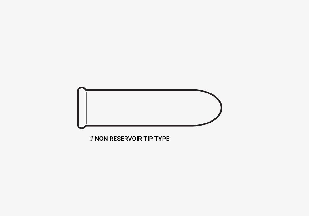 무꼭지 콘돔 형태(Non reservoir tip type)