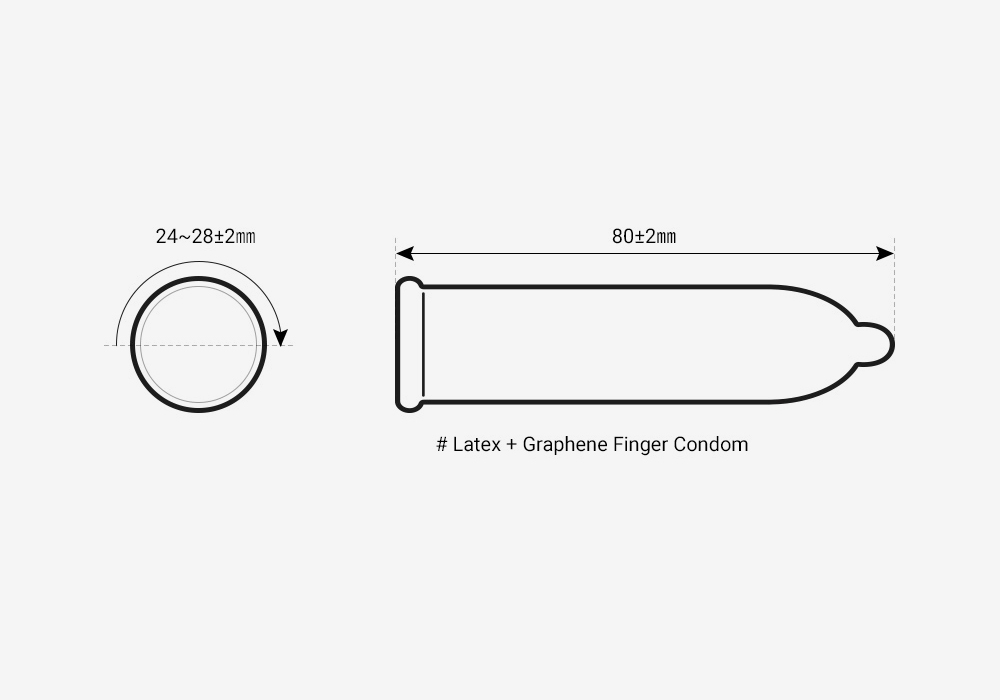 핀돔 그래핀 손가락 핑거 콘돔 기본 사양