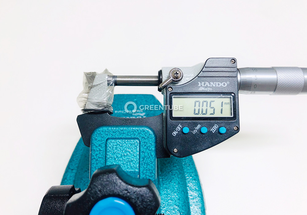 핀돔 그래핀 손가락 핑거 콘돔 두께 측정