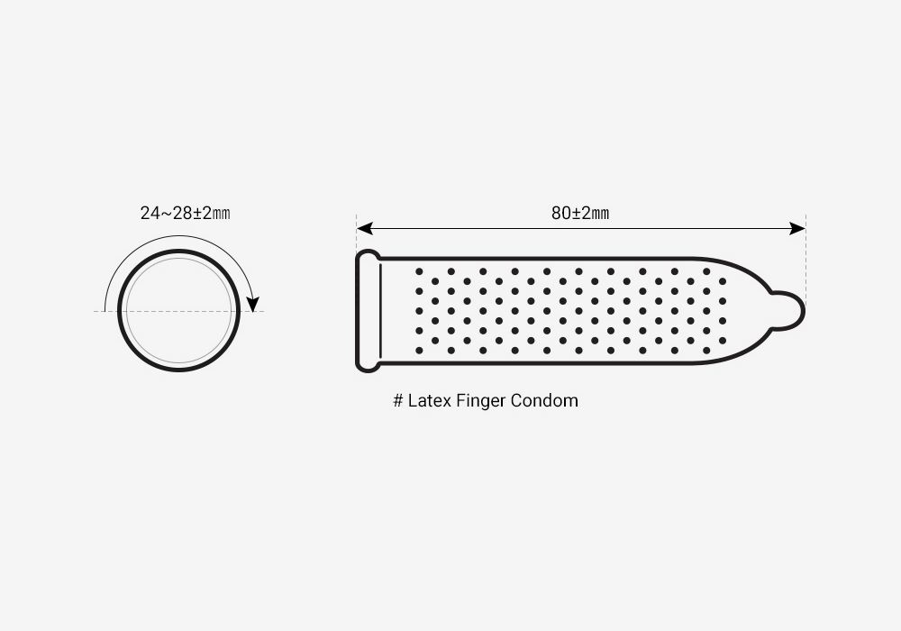 핀돔 알로에 손가락 핑거 콘돔 기본 사양