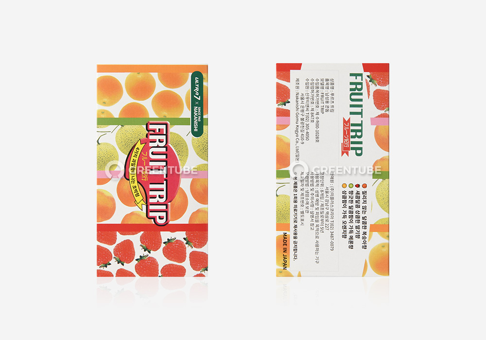 나가니시 푸르츠트립 과일향 콘돔 외부 포장 - 콘돔 전문 쇼핑몰 그린튜브