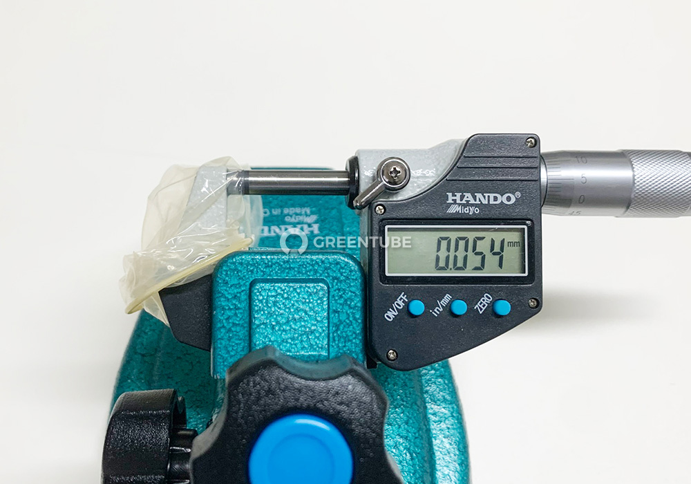 더블세이프 멸균 콘돔 두께 측정