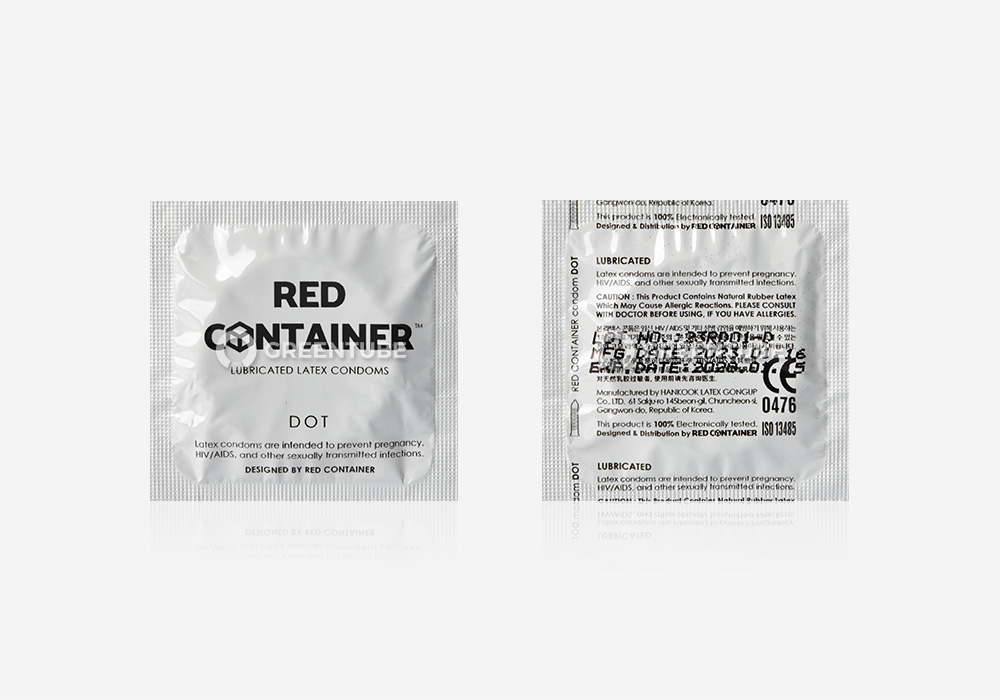 레드컨테이너 룩 레드D 울트라 도티드 콘돔 내부 포장 - 콘돔 전문 쇼핑몰 그린튜브
