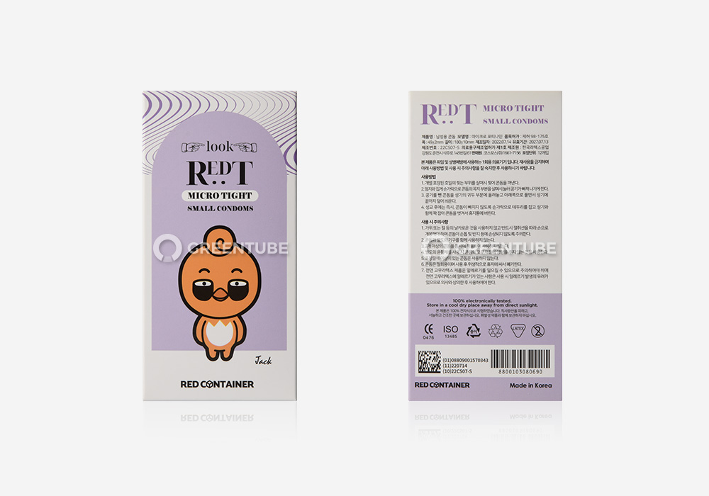 레드컨테이너 룩 레드T 마이크로 타이트 콘돔 외부 포장 - 콘돔 전문 쇼핑몰