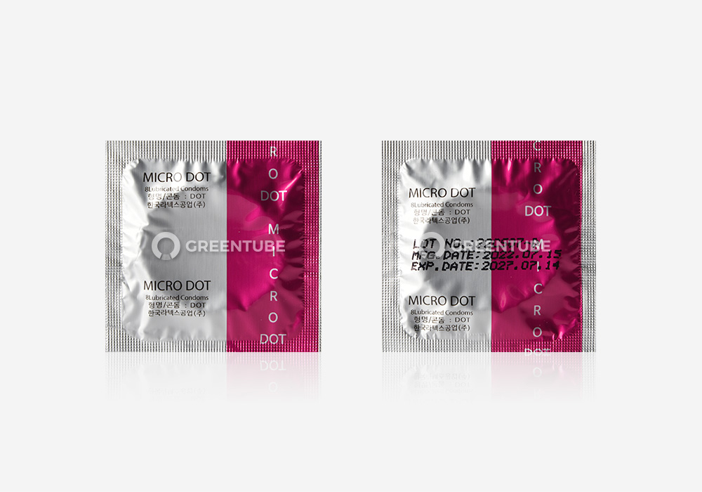 레드컨테이너 마이크로 도트 콘돔 내부 포장 - 콘돔 전문 쇼핑몰 그린튜브