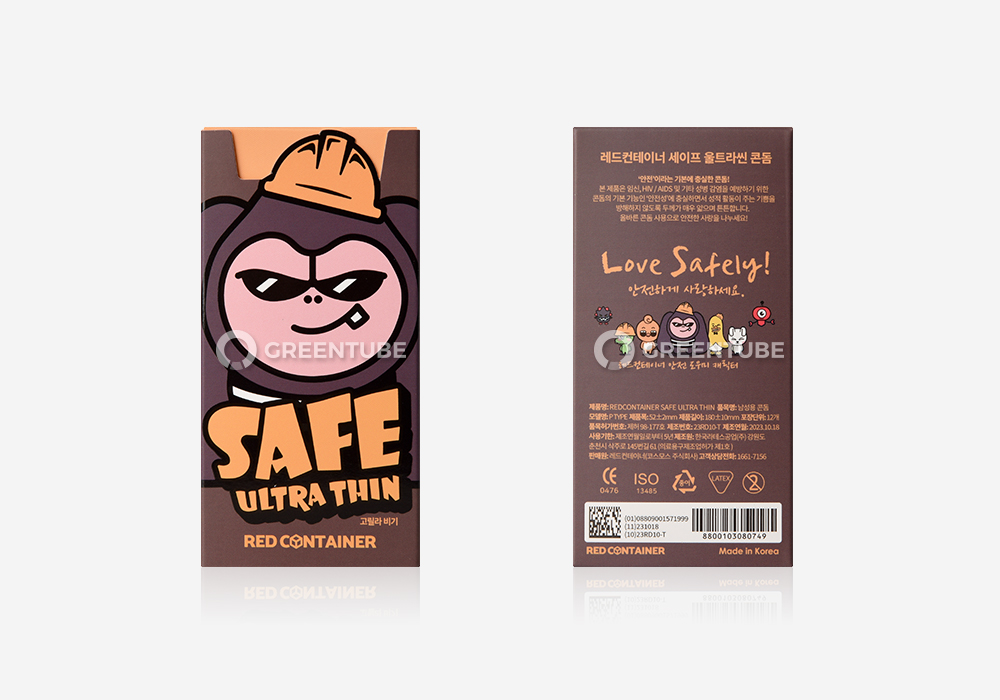 레드컨테이너 세이프 울트라씬 비기 콘돔 외부 포장