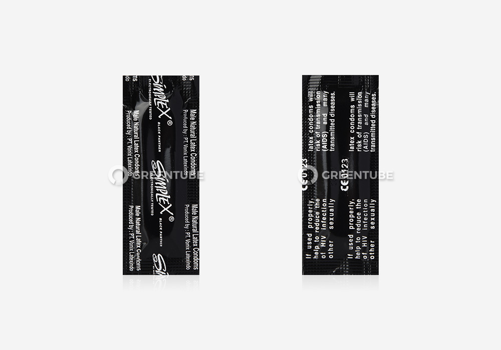 심플렉스 수퍼씬 초코 콘돔 내부 포장 - 콘돔 전문 쇼핑몰 그린튜브