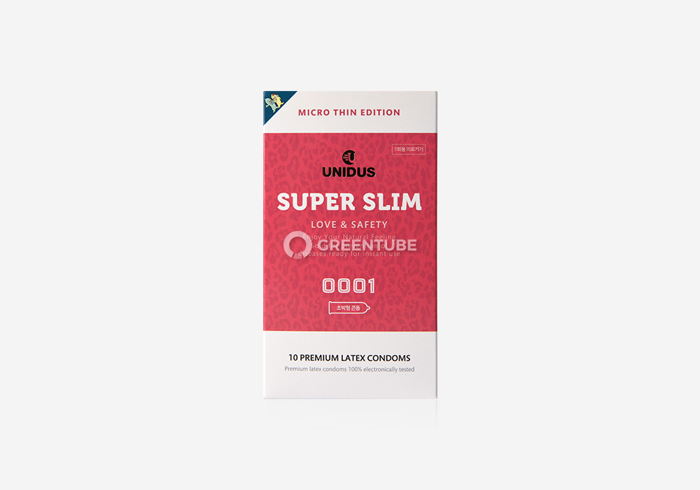 유니더스 슈퍼슬림 0001 초박형 콘돔 - 콘돔 전문 쇼핑몰 그린튜브