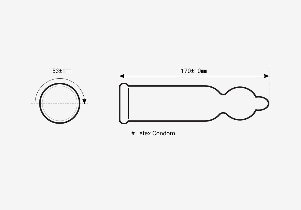 후지라텍스 그레이프 콘돔 기본 사양
