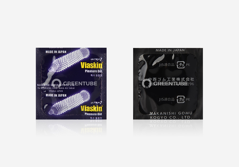 비아스킨 플레져도트 콘돔 내부 포장