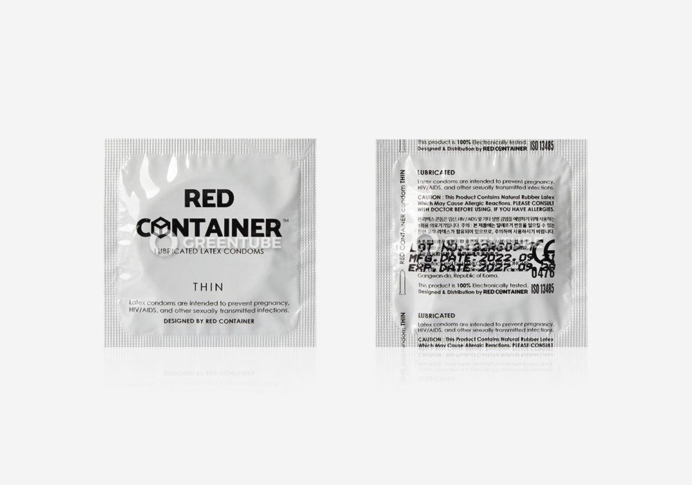 레드컨테이너 002 울트라씬 콘돔 내부 포장