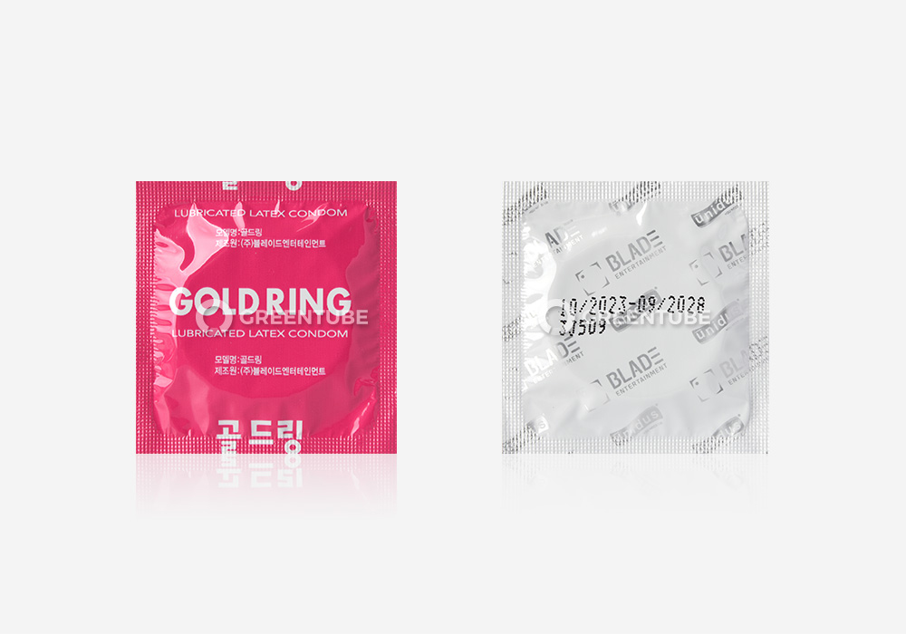 유니더스 골드링 콘돔 내부 포장 - 콘돔 전문 쇼핑몰 그린튜브