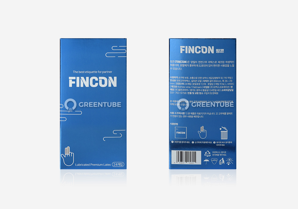 핑콘 핑거 콘돔 외부 포장 - 콘돔 전문 쇼핑몰 그린튜브